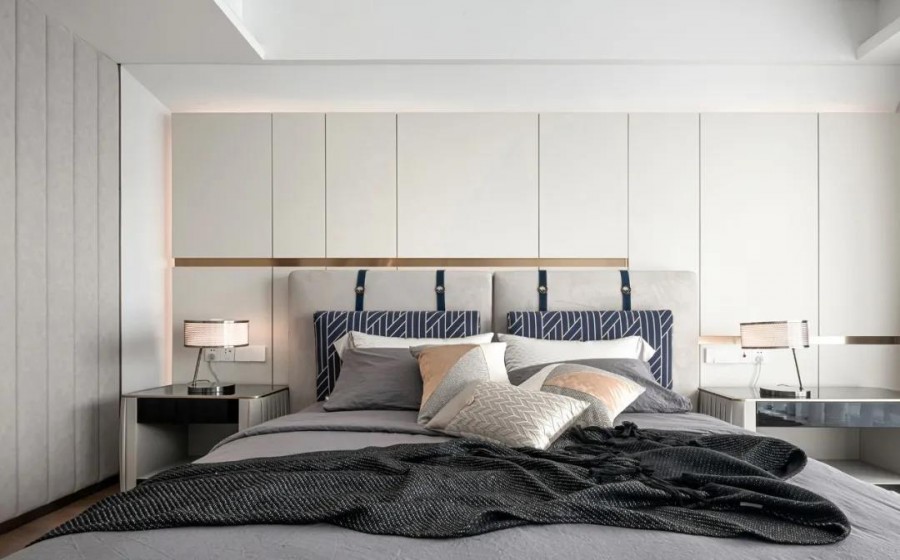 現(xiàn)代輕奢風格四居室臥室裝修效果圖