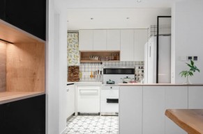 現(xiàn)代簡約風格三居室廚房裝修效果圖