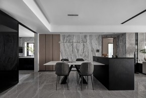 現(xiàn)代簡約風格四居室餐廳裝修效果圖