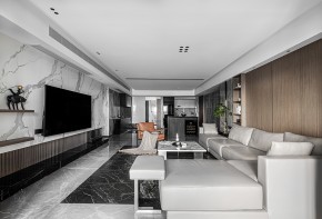 現(xiàn)代簡約風格四居室客廳裝修效果圖