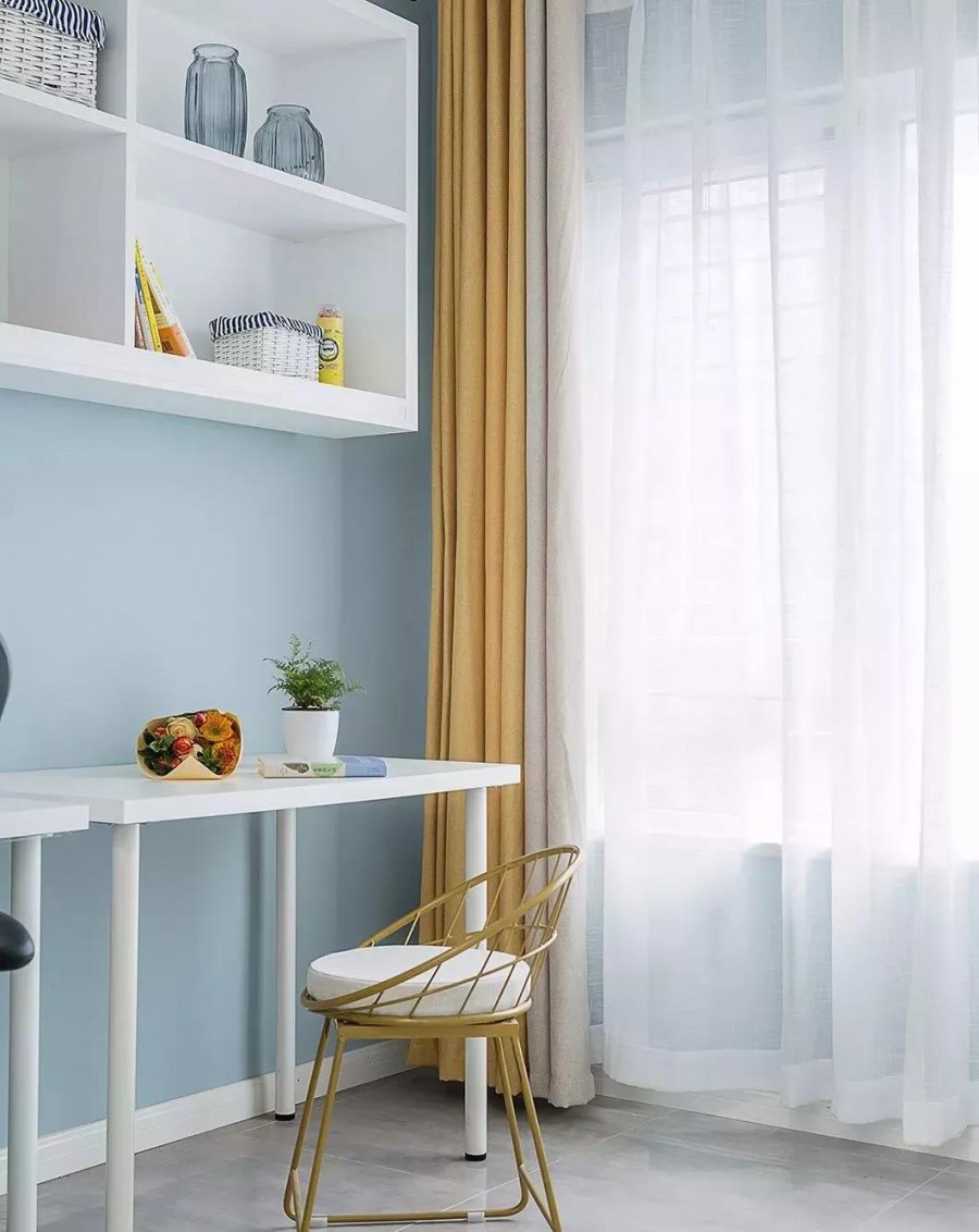 北歐風(fēng)格三居室書(shū)房裝修效果圖