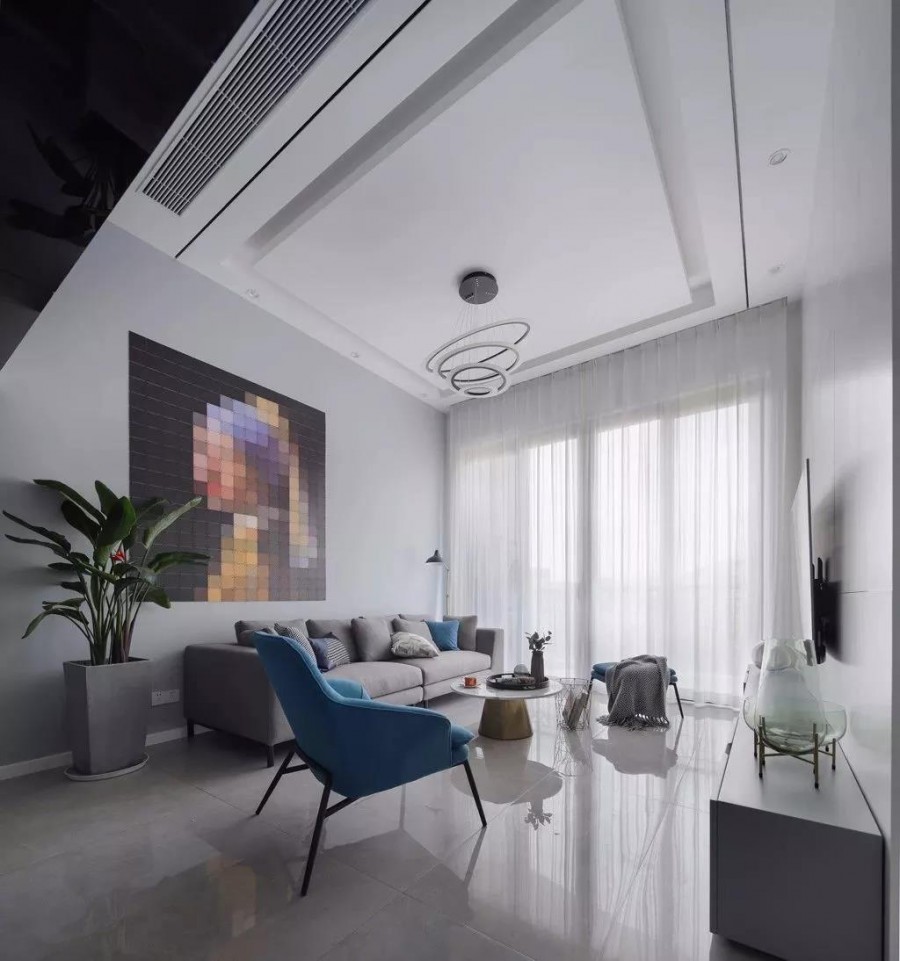 復(fù)式風格三居室客廳裝修效果圖