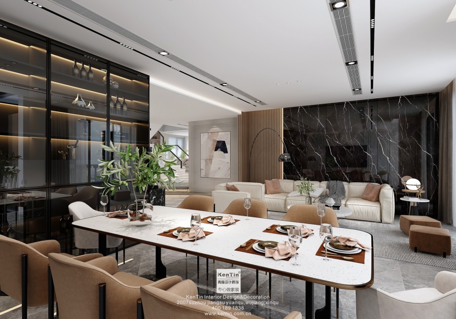 貴都花園現(xiàn)代簡(jiǎn)約風(fēng)格復(fù)式客廳裝修效果圖