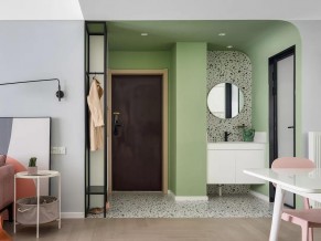 現(xiàn)代簡約風格三居室玄關(guān)裝修效果圖