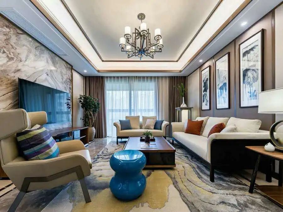 中式風(fēng)格三居室裝修效果圖