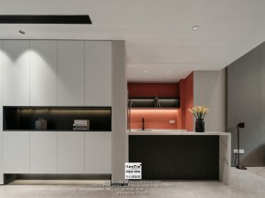 龍湖熙上現(xiàn)代簡約風格別墅廚房裝修實景圖