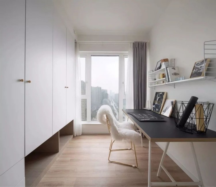 北歐風(fēng)格三居室書(shū)房裝修效果圖