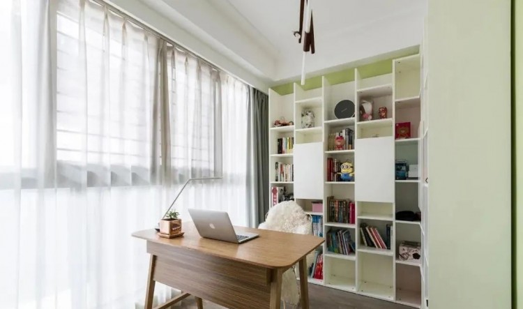 北歐風(fēng)格三居室書(shū)房裝修效果圖