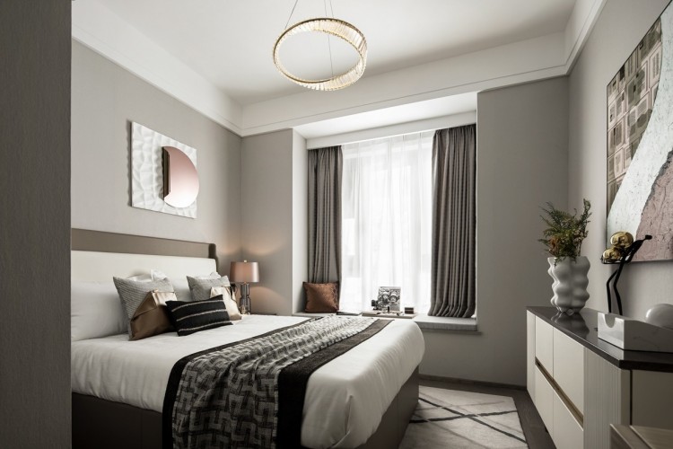 意式簡奢風(fēng)格四居室臥室裝修效果圖