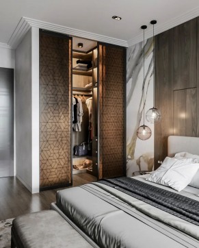 輕奢風(fēng)格三居室臥室裝修效果圖