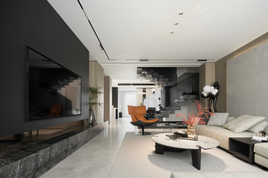 現(xiàn)代簡(jiǎn)約風(fēng)格別墅客廳裝修效果圖