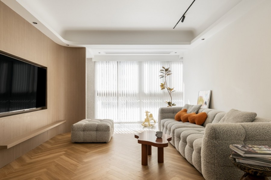 現(xiàn)代簡約風格三居室客廳裝修效果圖