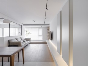 現(xiàn)代簡(jiǎn)約風(fēng)格三居室客廳裝修效果圖