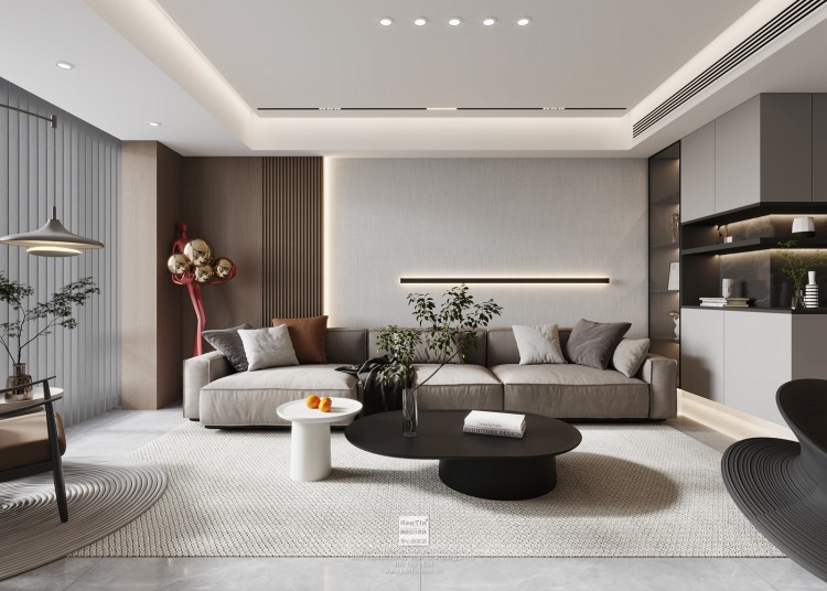 佳林花苑現(xiàn)代現(xiàn)代簡約風格四居室客廳裝修效果圖