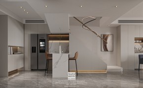 雅居樂(lè)現(xiàn)代輕奢風(fēng)格復(fù)式玄關(guān)裝修效果圖