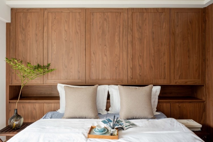 簡(jiǎn)約三居室主臥效果圖1