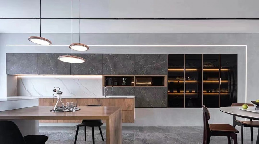 現(xiàn)代簡(jiǎn)約復(fù)式餐廳裝修效果圖