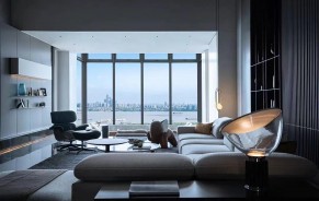 現(xiàn)代簡約復(fù)式客廳1裝修效果圖