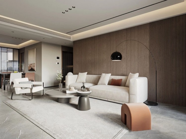 現代簡約三居室書客廳裝修效果圖