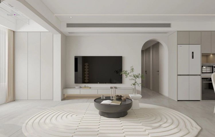 現(xiàn)代簡(jiǎn)約三居室客廳裝修效果圖