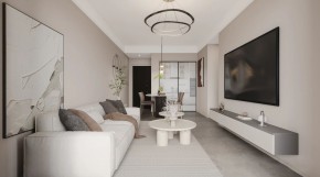 現(xiàn)代簡約兩居室客廳2裝修效果圖