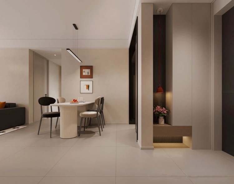 現代簡約兩居室玄關裝修效果圖