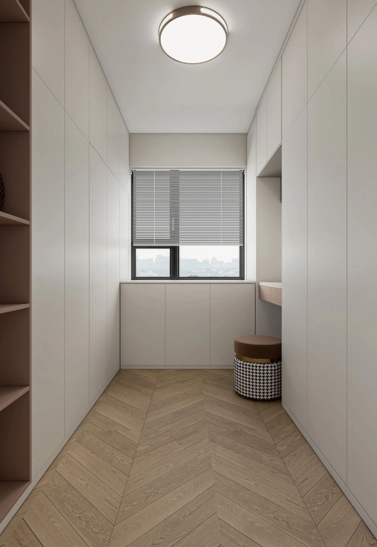 現(xiàn)代簡約三居室衣帽間裝修效果圖