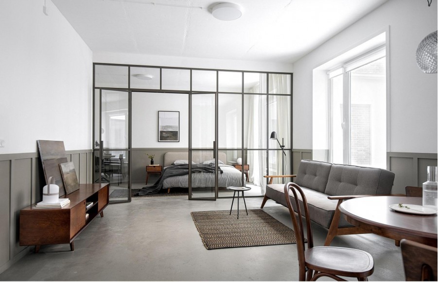 現(xiàn)代簡(jiǎn)約公寓客廳1裝修效果圖