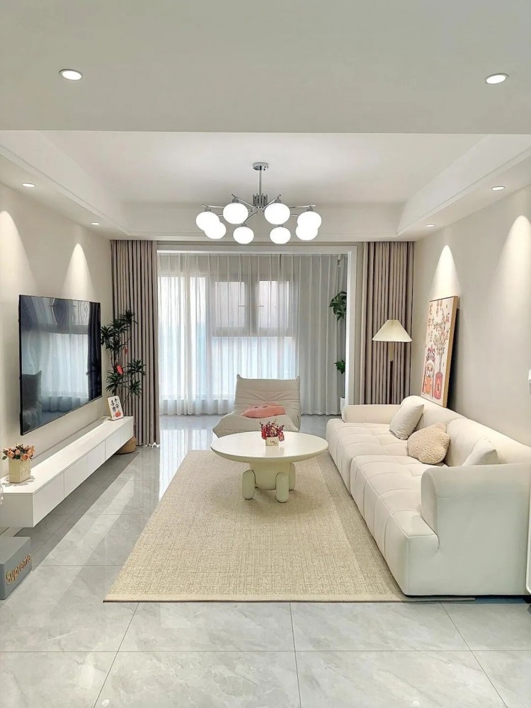 現(xiàn)代簡約兩居室客廳裝修效果圖