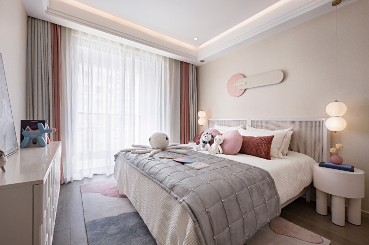 北歐原木風(fēng)三居室兒童房裝修效果圖