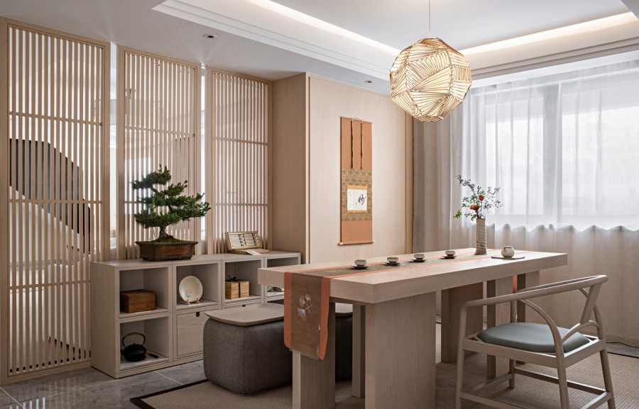 北歐原木風(fēng)三居室裝修效果圖