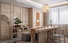 北歐原木風(fēng)三居室裝修效果圖