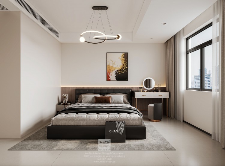 絡(luò)香路三號意式極簡三居室臥室裝修效果圖