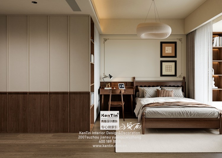 太澤之星復(fù)古風(fēng)大平層臥室裝修效果圖