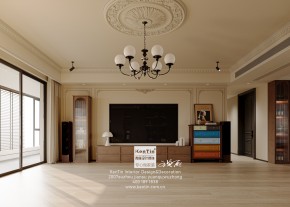 太澤之星復(fù)古風(fēng)大平層客廳裝修效果圖