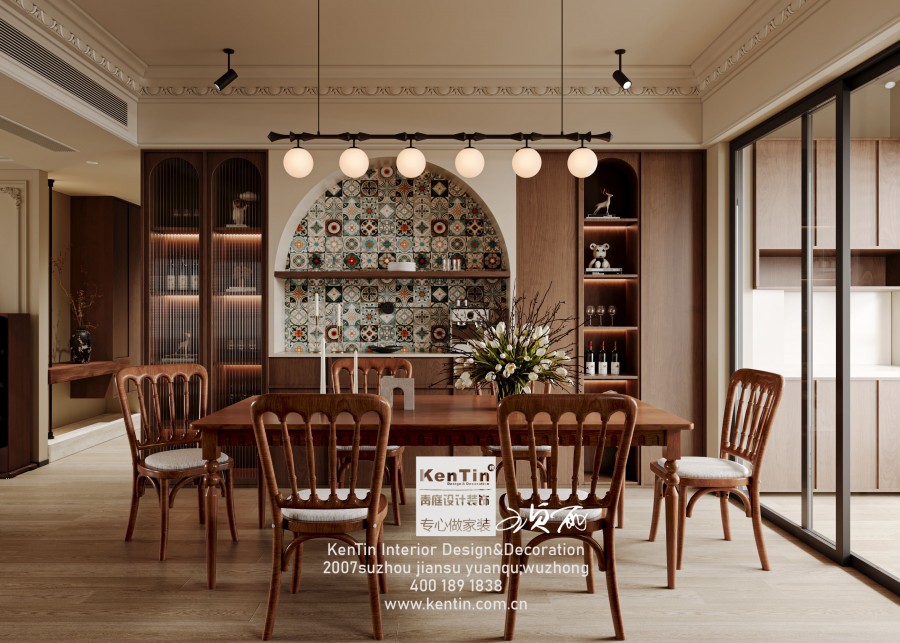 太澤之星復(fù)古風(fēng)大平層餐廳裝修效果圖