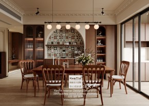 太澤之星復(fù)古風(fēng)大平層餐廳裝修效果圖