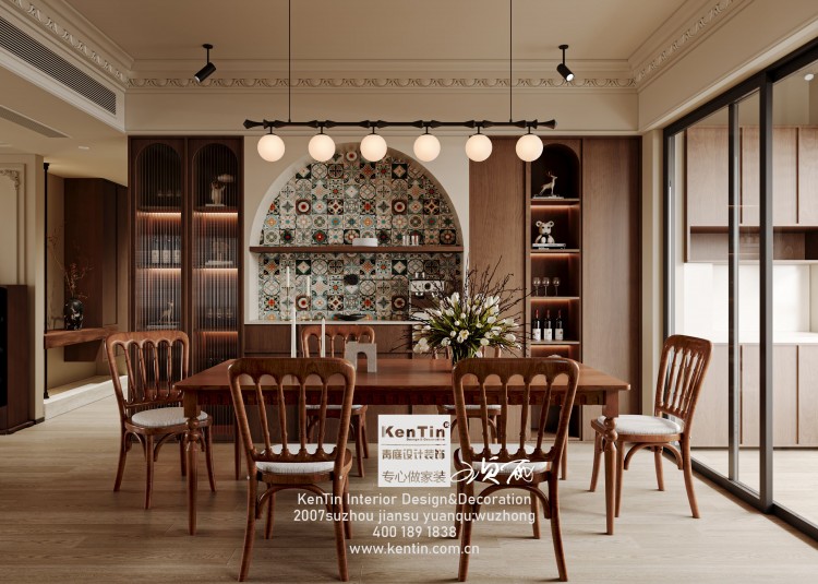 太澤之星復(fù)古風(fēng)大平層餐廳裝修效果圖