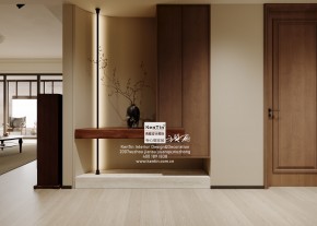 太澤之星復(fù)古風(fēng)大平層徐玄關(guān)裝修效果圖