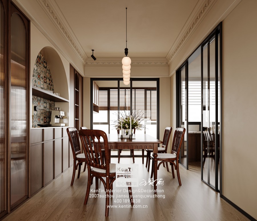 太澤之星復(fù)古風(fēng)大平層餐廳裝修效果圖