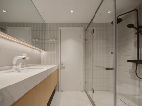 原木風(fēng)兩居室裝修衛(wèi)生間效果圖