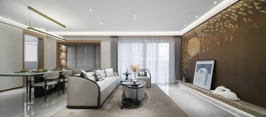 中式四居室裝修效果圖