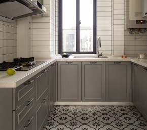 北歐風(fēng)三居室裝修廚房效果圖