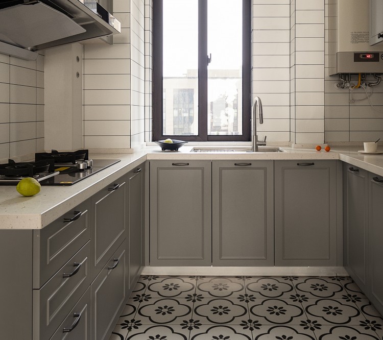 北歐風(fēng)三居室裝修廚房效果圖