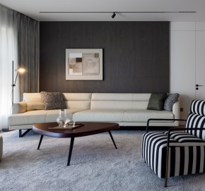 現(xiàn)代簡(jiǎn)約三居室裝修客廳效果圖