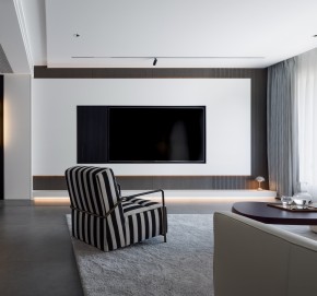 現(xiàn)代簡(jiǎn)約三居室裝修客廳效果圖