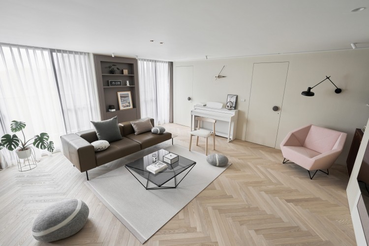 北歐風(fēng)兩居室客廳裝修效果圖