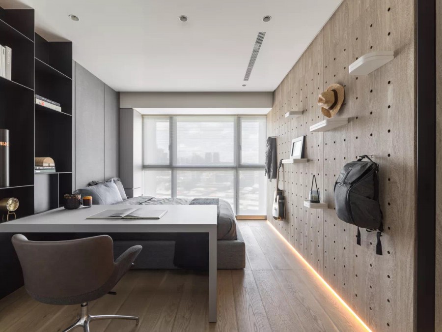 現(xiàn)代簡(jiǎn)約大平層三居室兒童房裝修效果圖