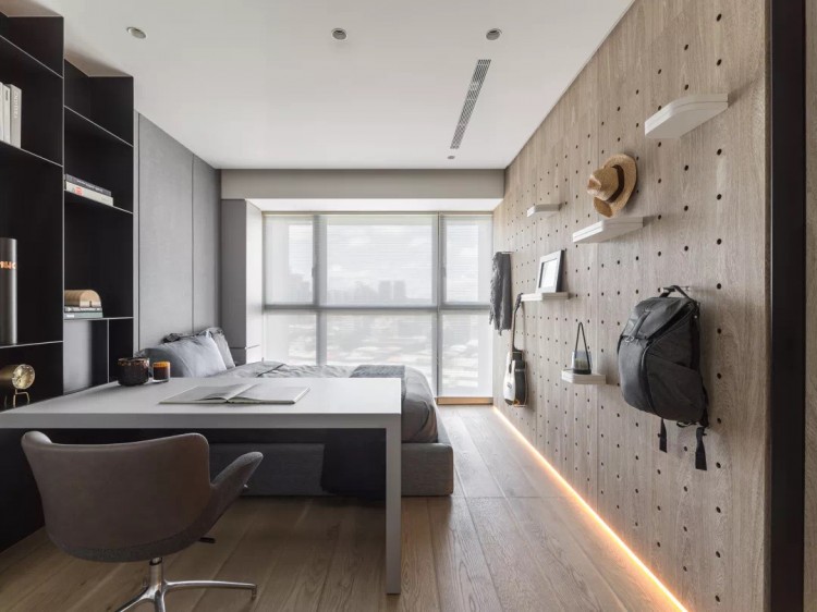 現(xiàn)代簡約大平層三居室兒童房裝修效果圖