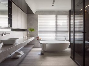 現(xiàn)代簡(jiǎn)約大平層三居室衛(wèi)生間裝修效果圖